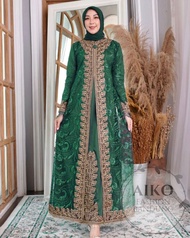 Cempaka Maxi Dress Brukat Tulle Gamis Muslim Dress Murah Gamis Syari