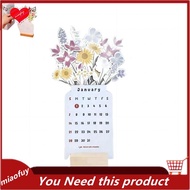 [OnLive] 1 Piece 2024 Bloomy Flowers Desk Calendar Small Desk Calendar Funny Unique Bloomy Flower Desk Calendar 2024