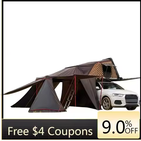 Camping Outdoor Annex Portable Roof Top Tent Hard Shell Fast Open and Fold Semi-automatic Rooftop Ca