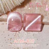 AS ขวดแดง สีทาเล็บ สีลูกแก้ว โทนอำพัน เฉดสีลูกพีช สีนู้ด ATM Set 15ml.