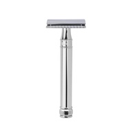 Edwin Jagger Double Edge Safety Razor, Long Handle, Chrome