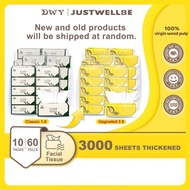 【10Pack】DWY Tisu viral 5-Ply Tissue Facial Tissue Soft Pack Baby Tissue Paper 300 Sheets 175*140mm W