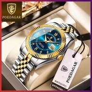 - POEDAGAR Gold Watch For Men Waterproof Original Fashion Luxury Mens Watches Stainless Steel Relo .