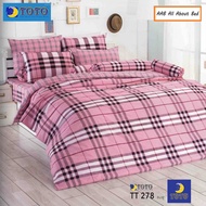 Toto Bed Sheet Set ** Total Quilt Code TT278 Pink (3.5 Feet/Single : 5/Queen : 6/King)