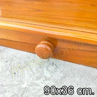 MK42 หิ้งวางพระไม้สักติดผนัง ขนาด 90*36 ซม. สีย้อม