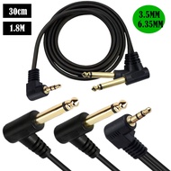 One Point Two Bend 3.5mm SP Stereo Turn Dual 6.35mm mono mono Cable Suitable for Player