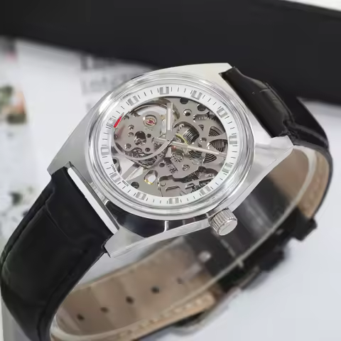 7120 Men's manual mechanical watch retro skeleton watch for Shanghai 8120 manual movement