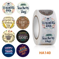 (2.5cm) 500Pcs/Roll Teachers' Day Gift Packing Sticker Seal Label