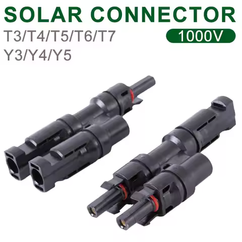 1Pair Y/T Type Photovoltaic Solar PV Connector 3 4 5 6 7 Way Branch Connector For PV/MC Cable Wire 3
