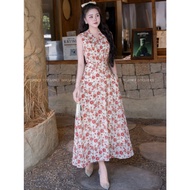 Women's V-Neck Flared Bodycon Dress Sleeveless Office Style Floral Pattern Mix, Elegant, Flattering 