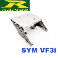 Monorack SYM VF3i 185 RAPIDO Stainless Steel Heavy Duty With Delivery Bag Frame Tapak Monorack Yamah