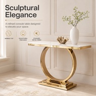 Table Work Surface Meja Nordic Console Scandinavian Stainless Steel Gold Entrance Hallway Foyer Cabi