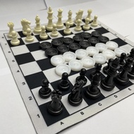 [SG STOCKS] International English Chess Set/Checkers Set/Portable/2 IN 1 Chess Set