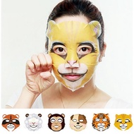 Berrisom Animal Mask/Fun Interesting Moisturizing Mask/Organic cotton 100% sheet/Vitamin C/Arbutin/Placenta/Adenosine/Korean Red Ginseng/Hyaluronic Acid/Snail/Collagen/1ea-25ml*1