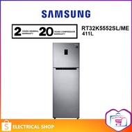 Samsung Fridge 410L Inverter 2 Doors RT32K5552SL Refrigerator Top Mount Freezer