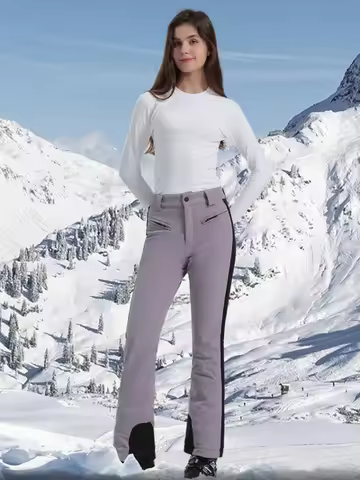 GSOU SNOW New Female Slim Ski Overalls Outdoor Windproof Waterproof High Elasticity Warm Wear Breath