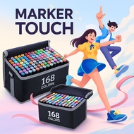 Express Marker Touch Colored Pens 60/80/100/120/168/262 Professional Pens with Canvas Bag Painting T