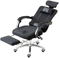 Reclining Computer Chair Home Computer Chair Mesh Office with Wheel Chair Game Gaming Chair Boss Chair Steel Foot Rotating Lift Armrest Boss Chair Black interesting