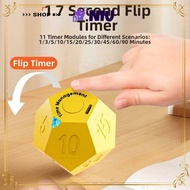 NIU USB Rechargeable Timer, 12-hedron LED Screen Automatic Rotating Timer, 2 Volume Adjustable Custo