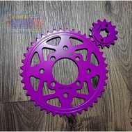 ღ ❦ ✟ ℬ ◪ Colored Sprocket And Chain 14-41-415 Raider150 Carb And Raider150fi