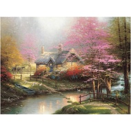 Thomas Kinkade  Painting Stepping Stone Cottage Wall Art Canvas Painting Picture Posters and Prints 