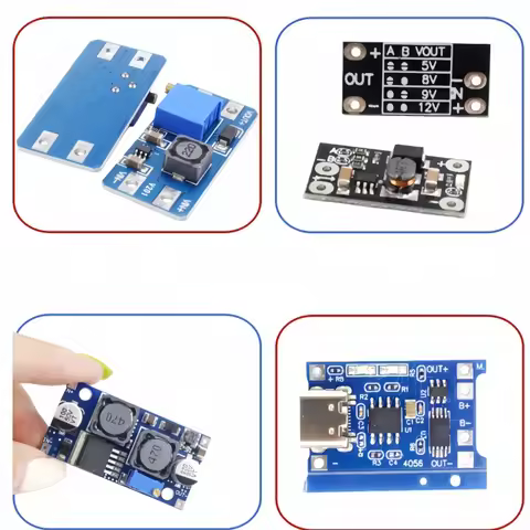 MT3608 Boost, Mini 5V-12V Boost, XL6009 Boost Buck, TP4056 Type-C Charger, Power Management Kit, Ind