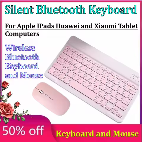 Wireless Bluetooth Keyboard and Mouse for Apple IPads Huawei and Xiaomi Tablet Computers Rechargeabl