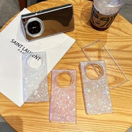 For Honor Magic V3 Casing Make-Up Mirror Conch Shell Hard Flip Cover For Huawei Honor Magic V3 Honor