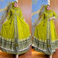 Hindi Behira Rayon Premium Women's Dress with Front Slit Waistband