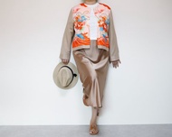 KIMONO CREW NECK JACKET - 以復古和服製成的獨一無二圓領外套