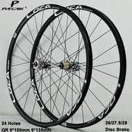 Pasak Mtb Wheelset 26 27.5 29er 700C Smooth Bearing Front 2 Rear 4 Alu Rims 24 Holes Straight Pull Disc Brake Ultralight