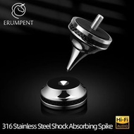 HiFi Audio Isolation Spike Carbon Fiber 316 Stainles Steel Spikes with Feet Pads Stand For DVD Speak