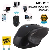 Mouse Bluetooth 1600DPI Rechargeable Mos Blutut Wireless Wireles Laptop Leptop PC Komputer Notebook
