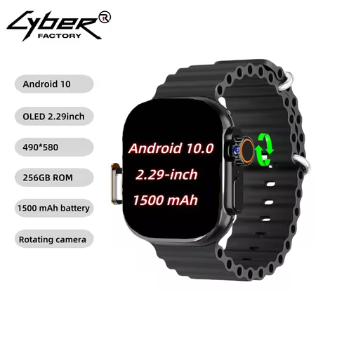 2025 New DW100 Smart Watch S10 Ultra 3 Android 10.0 180° Rotary Blood Pressure Camera GPS WIFI 2.29 