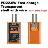 【Exclusive Discount】 21700 Charger Case Diy Power Bank Box Pd22.5w Fast Charging Case 10000mah Polymer 18650 Charging Power Bank