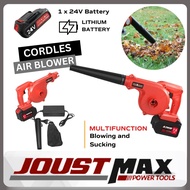 24V Electric Cordless Air Blower & Vacuum 2 in 1 Blower Vacuum Cleaner Leaf Blower Wind Blower Dust 
