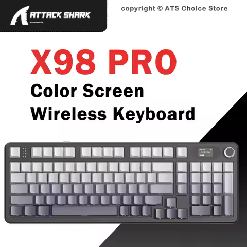 ATTACK SHARK X98 Pro Wireless Gaming Mechanical Keyboard Tri-mode Bluetooth RGB Gasket TFT Screen Kn