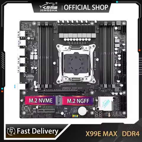 X99 Motherboard LGA2011-3 slot Support XEON V3V4 CPU Processor DDR4 Memory USB3.0 NVME/SATA M.2 X99E