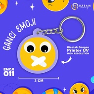 GANTUNGAN [ EMOJI 011 ] Emoticon Keychain Wedding Souvenir Birthday/ - Cute Acrylic Emoji Keychain