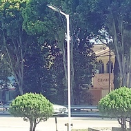 Tiang lampu solar sahaja