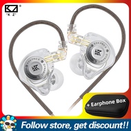KZ EDX PRO X Earphone Add Faaeal PU Square Storage Box Noise Cancelling Sport Wired Headsets With 2P