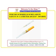 Terumo Surshield Surflash PS Safety IV Catheter 24G x 3/4" (50's/box) - Yellow Color