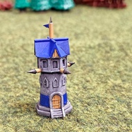 [1985Toys]Warcraft building model, human architecture, flag, miniature figure, painted, self-modelin