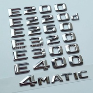 2015 Sharp Chrome Letters Number Trunk Rear Badge Emblem for Mercedes Benz E W212 E200 E220 E250 E35