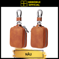 Vỏ case ốp airpod da Bruno cao cấp bảo vệ dành cho tai nghe 1/2/3/4/Pro/Pro 2 I 88Mobile