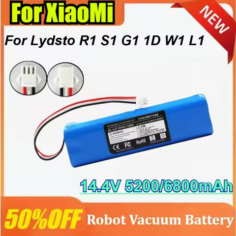 14.4V 5600/6800mAh For XiaoMi Lydsto R1 S1 G1 1D W1 L1 Rechargeable Li-ion Battery Robot Vacuum Clea