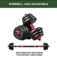Ready DUMBLE SET 10 KG ADJUSTABLE DUMBELL CAN BE ADJUSTED DUMBLEE BARBEL 10kg