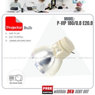 จัดส่งฟรีโปรเจคเตอร์หลอดไฟ P-VIP 180/0.8 E20.8 EC.JD700.001สำหรับ Acer P1120 P1220 P1320W P1320H X11