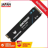 Acer Predator M.2 SSD 1TB GM7000 with DRAM cache, NVMe1.4 2280 PCIe Gen4×4 ultra high-speed (maximum