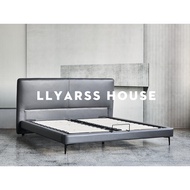 LLYARSS LLYARSS/Leather Bed/Italian Minimalist/1.9m/Genuine Leather+Hardware Feet/GC